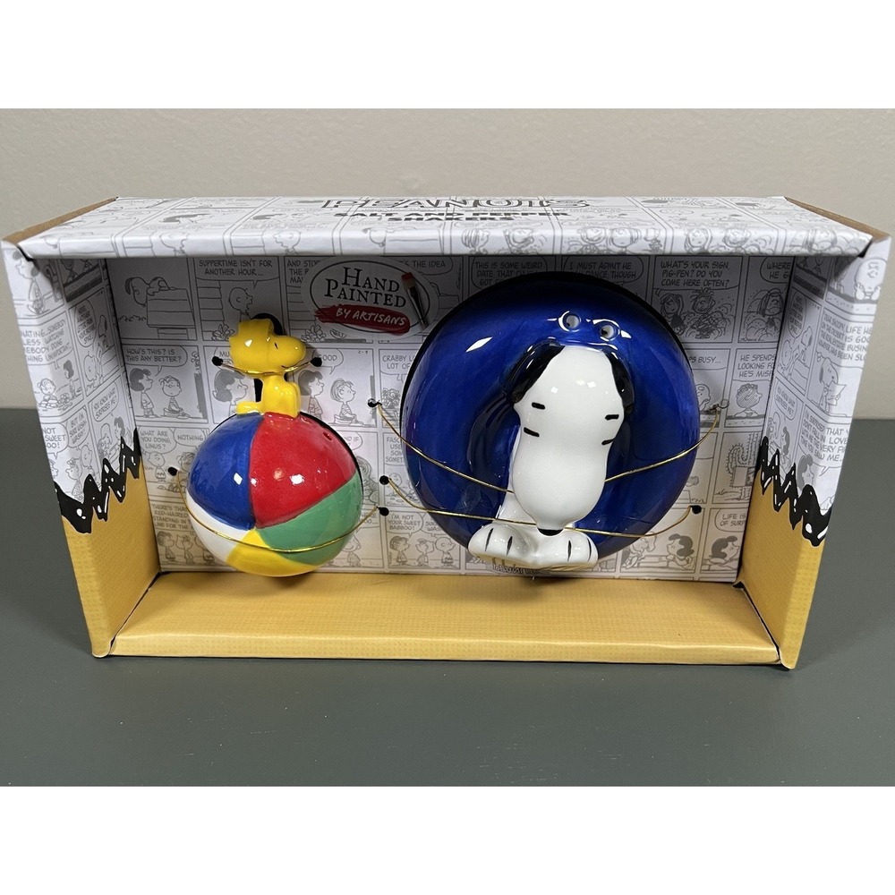 Peanuts Snoopy Woodstock Have A Cool Day Salt Pepper Shakers NIB Summer Set